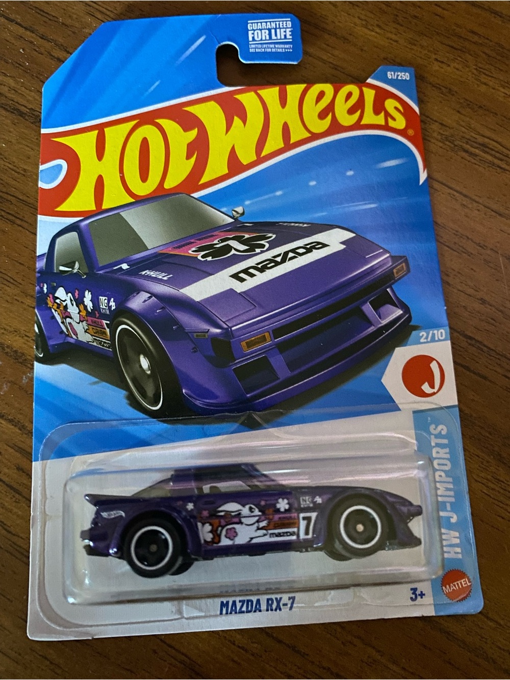 Hot wheel mazda Rx-7 1:64 diecast purple car HW j import 2025